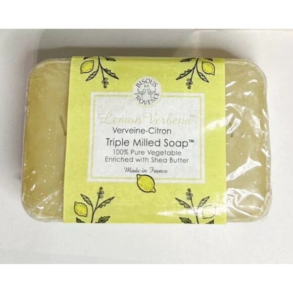 4 X Trader Joe's Bisous de Provence Lemon Verbena Triple Milled Soap Shea Butter - Picture 4 of 5